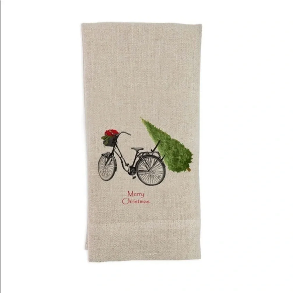 Anthropologie-Bike Merry Xmas Guest Towel